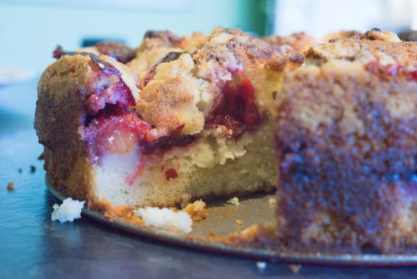 Blommekage med crumble